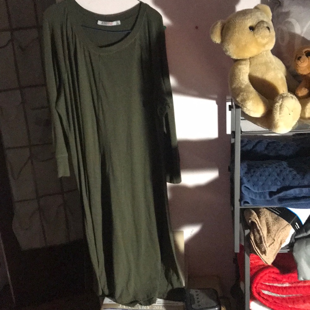 JustFab Olive Green Dress.